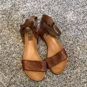 Miz Mooz “Alanis” brown leather sandals